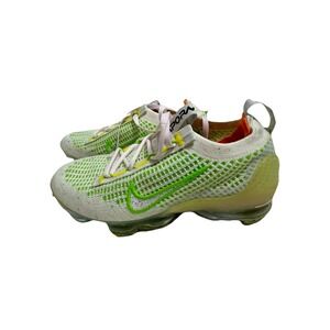 Nike Womens Vapormax 2021 FK White Green Pink Sz 6 FD0871 100 Running Shoes NWOT